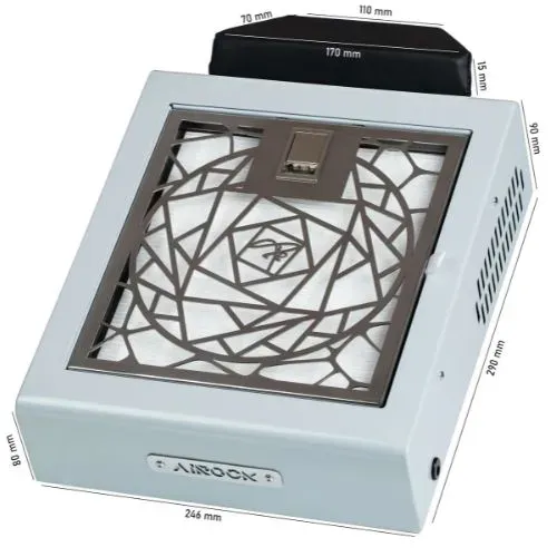 Professional Nail Dust Extractor - Airock Simple Gray